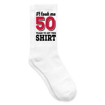 It took me 50 years to get this shirt - Chaussettes de tennis - blanc - Droite