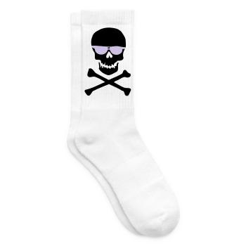 Piratl_mit_brille - Tennis socks - white - Right
