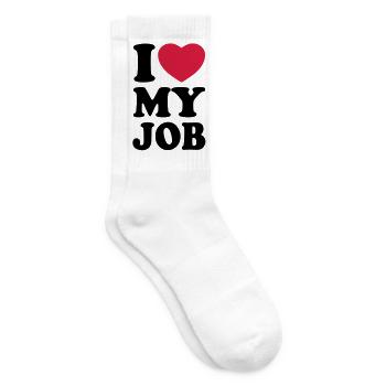 I love my job - Tennis socks - white - Right
