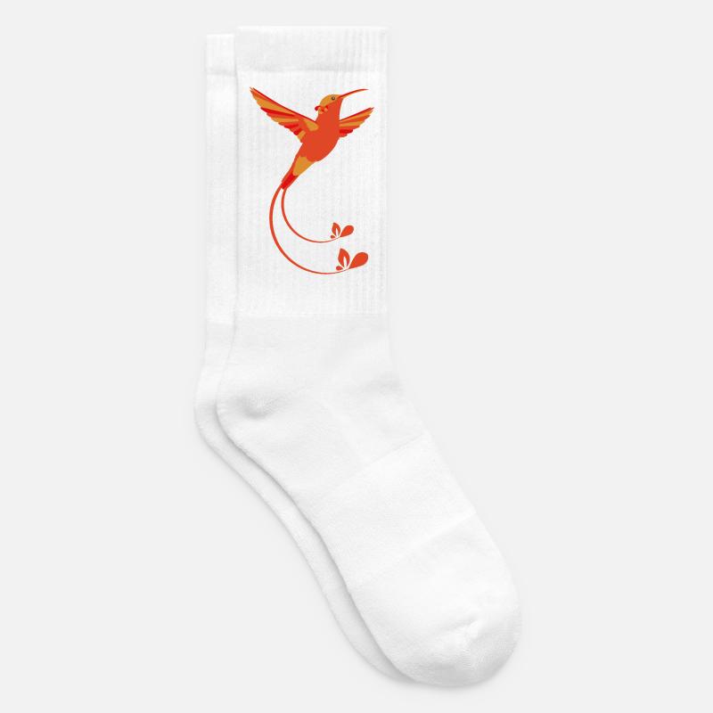 Couleurs de feu colibri - Chaussettes de tennis - blanc