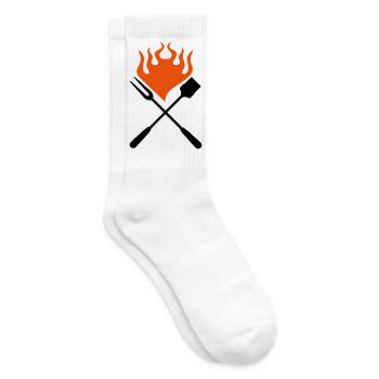 barbecue cutlery - Tennis socks - white - Right