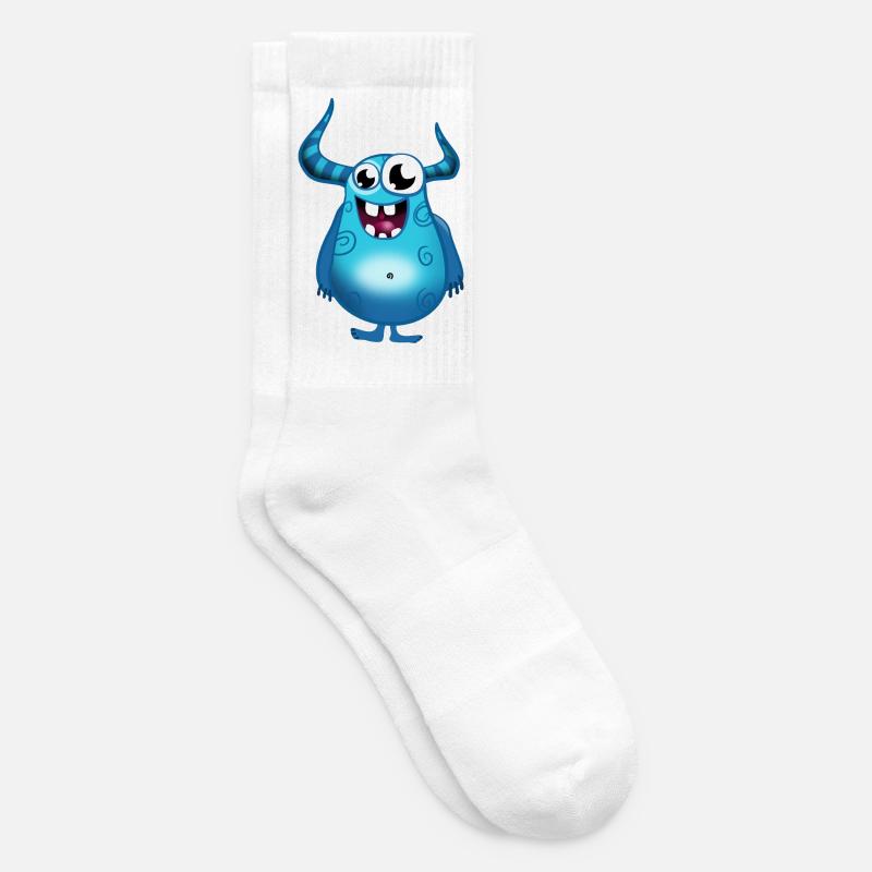 Monster - Tennissocken - Weiß