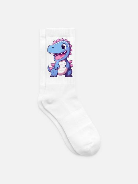 Dinosaurier, Dino, Fossil - Tennissocken - Weiß