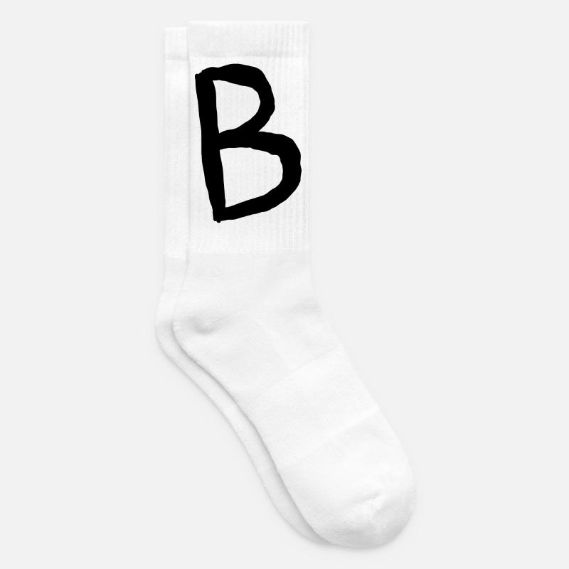 Buchstaben B - Tennissocken - Weiß