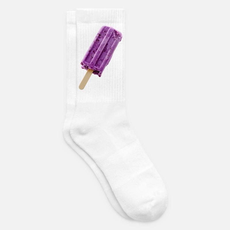 Lila Eis am Stil - Tennissocken - Weiß