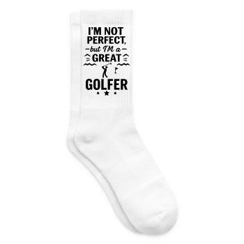 Super Golfer Sport Lustig Golf - Tennissocken - Weiß - Rechts