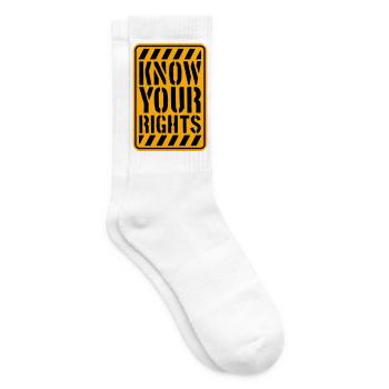Know Your Rights Activism Justice Freedom - Tennis socks - white - Right