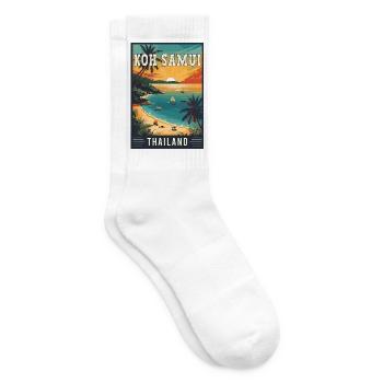 Discover Paradise in Koh Samui in Thailand - Tennis socks - white - Right