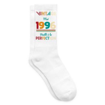 Anniversaire 30 ans - Vintage - Mai 1996 - Chaussettes de tennis - blanc - Droite