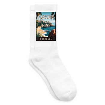 Experience Coastal Beauty of Cascais in Portugal - Tennis socks - white - Right