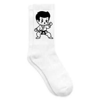 Children's Karate - Tennis socks - white - Right