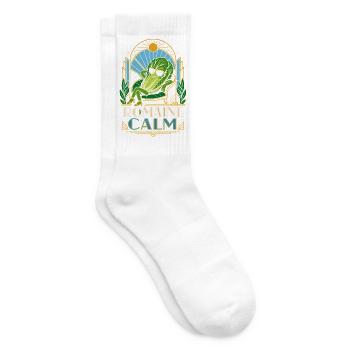 Romaine Calm Salad Pun - Tennis socks - white - Right