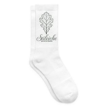 Stileiche | Eichenblatt Illustration | Baum - Tennissocken - Weiß - Rechts