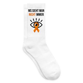 MS sieht man nicht immer – Multiple Sklerose - Tennissocken - Weiß - Rechts