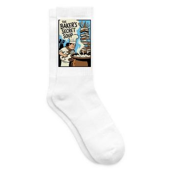 The Baker’s Secret Soup – Lustiger Koch und Backbu - Tennissocken - Weiß - Rechts