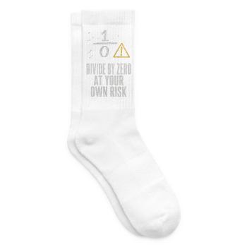 Teilen Durch Null Auf Eigene Gefahr Mathelehrer - Tennissocken - Weiß - Rechts
