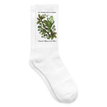 Dunkler Cottagecore-Frosch-Illustration – Wald-Guar - Tennissocken - Weiß - Rechts