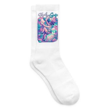 Find your Grip – Bouldern Spruch für Frauen - Tennissocken - Weiß - Rechts