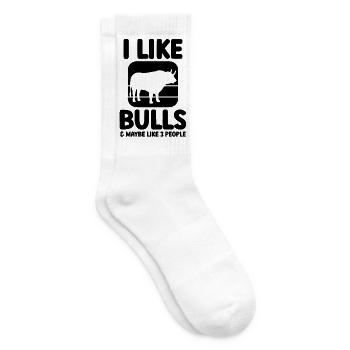 Stier Spruch Humor - Tennissocken - Weiß - Rechts