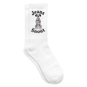 Dalmatiner im Jeansflicken-Stil - Tennissocken - Weiß - Rechts