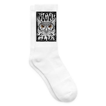 Unheilvolle Augen im Dunkeln - Tennissocken - Weiß - Rechts