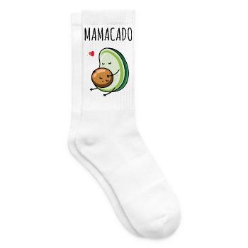 Mamacado Avocado Mama Schwangerschaft Geschenk - Tennissocken - Weiß - Rechts