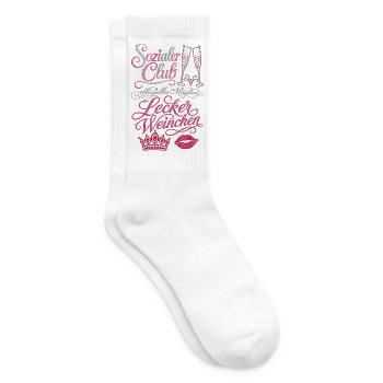 Wein Sozialer Club Lecker Weinchen - Tennissocken - Weiß - Rechts