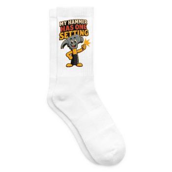 My Hammer Has One Setting – Hammer - Tennissocken - Weiß - Rechts