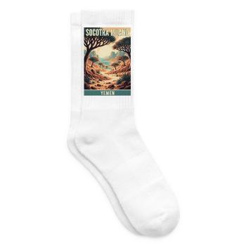 Entdecken Sie die Insel Socotra im Jemen - Tennissocken - Weiß - Rechts