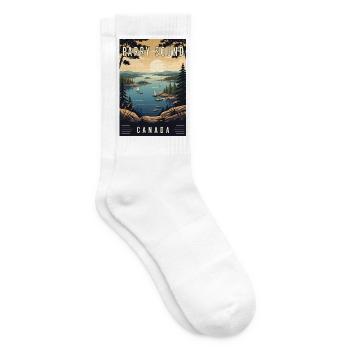 Erleben Sie den Seeblick auf Parry Sound in Kanada - Tennissocken - Weiß - Rechts