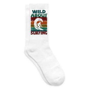 Wild about Surfing - Tennissocken - Weiß - Rechts