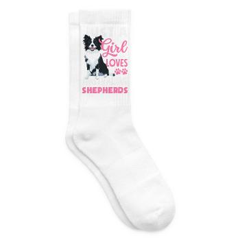 Australian Shepherd - Mein treuer Aussie - Tennissocken - Weiß - Rechts