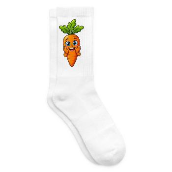 Karotten-Karotten-Gemüse - Tennissocken - Weiß - Rechts