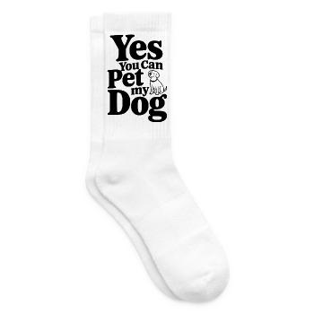 Ja, du kannst meinen Hund streicheln. - Tennissocken - Weiß - Rechts