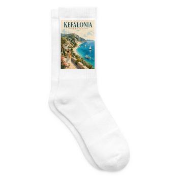 Erleben Sie die griechische Insel Kefalonia - Tennissocken - Weiß - Rechts