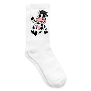 Kuh Motiv - Tennissocken - Weiß - Rechts