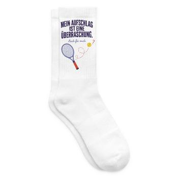 Aufschlag Überraschung Auch für mich Tennis - Tennissocken - Weiß - Rechts