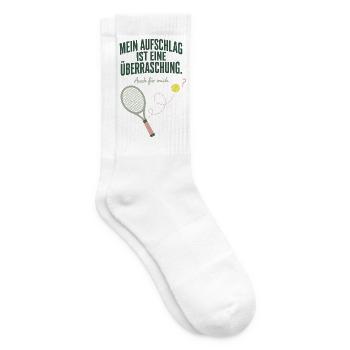 Mein Aufschlag ist eine Überraschung Tennis - Tennissocken - Weiß - Rechts