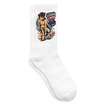 Old School Pin-Up: Success in Heels Spruch - Tennissocken - Weiß - Rechts
