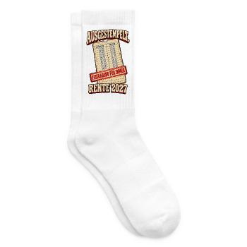 Ausgestempelt Rente 2027 - Tennissocken - Weiß - Rechts