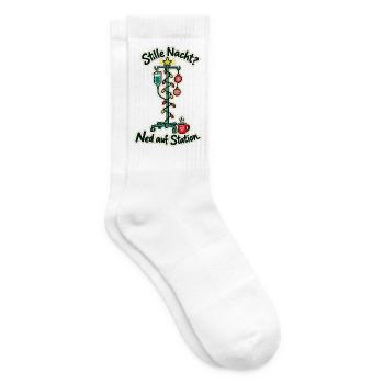Stille Nacht ned auf Station - Tennissocken - Weiß - Rechts