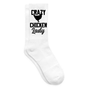 Crazy Chicken Lady - Tennissocken - Weiß - Rechts
