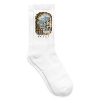 Kotor-Montenegro-Küstencharme - Tennissocken - Weiß - Rechts