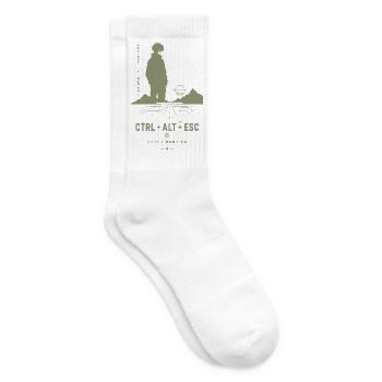 Ctrl Alt Esc Retro Skyline - Tennissocken - Weiß - Rechts