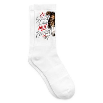 Nicht perfekte Tigerbürsten-Grafik - Tennissocken - Weiß - Rechts