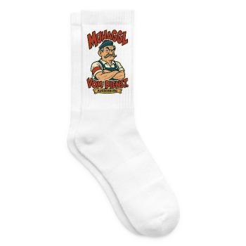 Muhaggl vom Dienst Augschburg - Tennissocken - Weiß - Rechts