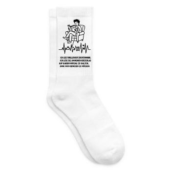 Thriller Leser Kardio Sport Herzsport - Tennissocken - Weiß - Rechts