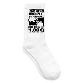 Popel Ene Mene Mopel - Tennissocken - Weiß - Rechts