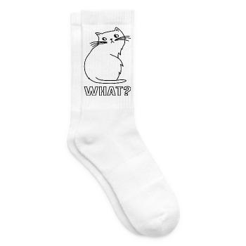 Niedliche Katze What - Tennissocken - Weiß - Rechts