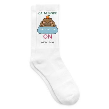 Calm Mode Capy Bath - Tennissocken - Weiß - Rechts